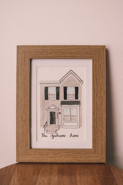 La Petite Maison, Custom Watercolor House Portrait