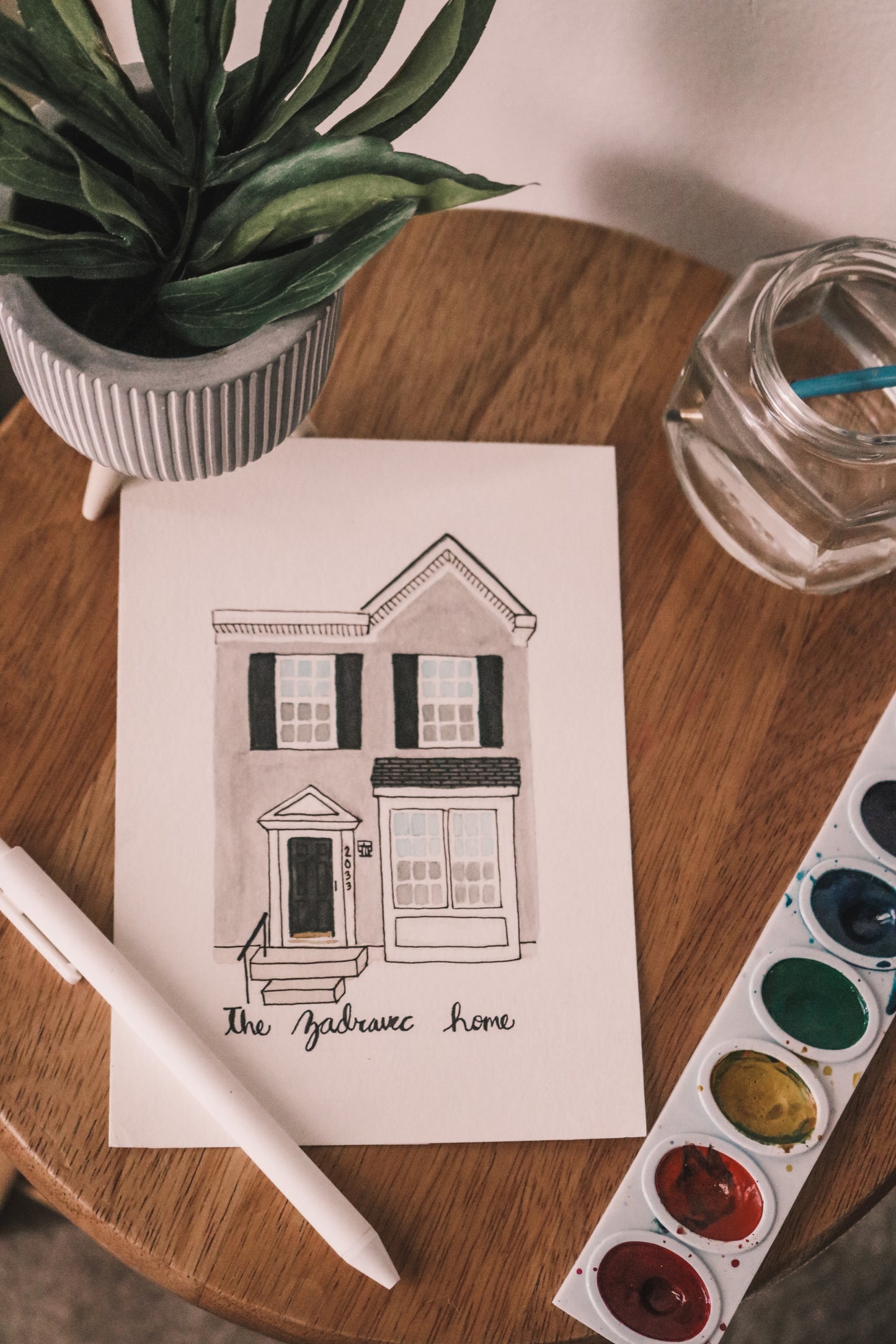 La Petite Maison, Custom Watercolor House Portrait