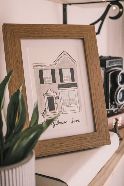 La Petite Maison, Custom Watercolor House Portrait