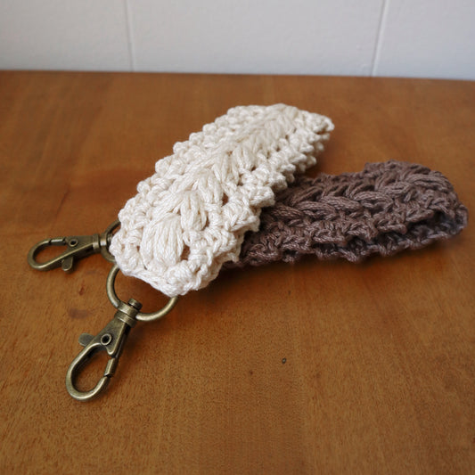 String of Hearts Crocheted Keychain