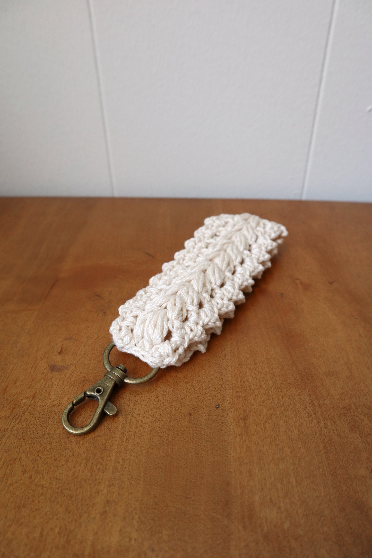 String of Hearts Crocheted Keychain