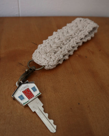 String of Hearts Crocheted Keychain