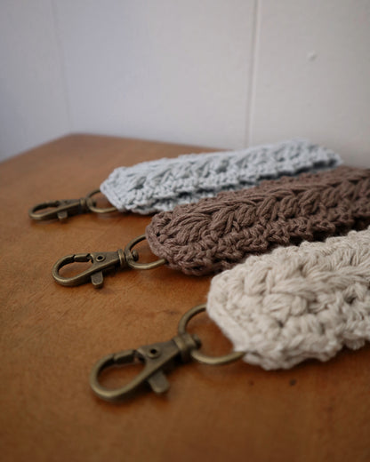 String of Hearts Crocheted Keychain