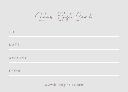 Lili's Gift card