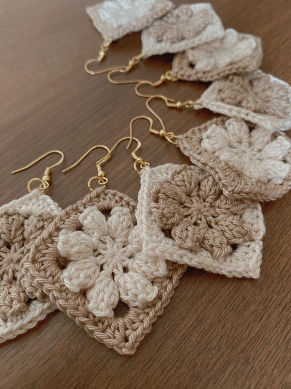 Cozy Blossom Granny Square Earrings