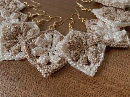 Cozy Blossom Granny Square Earrings